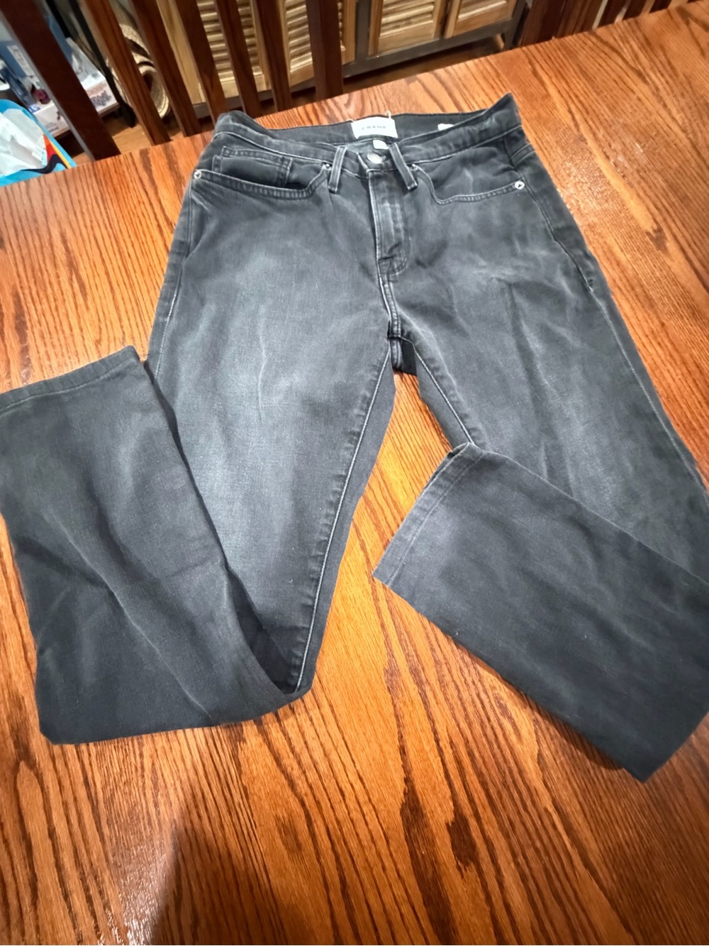 FRAME L’Homme Slim Jeans Fade To Grey Size 28 (Fits Unisex/Women’s size 6.